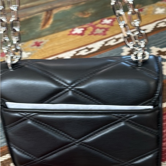 Michael Kors Serena Medium Quilted Flap Chain Shoulder Bag Croosbody Silver Tone - Picture 5 of 14